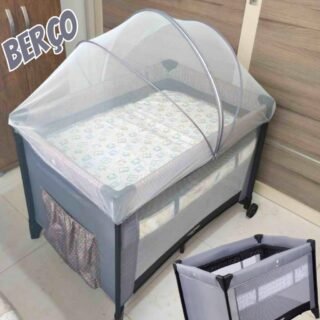 Berço Portátil Sleep Cinza – Voyage