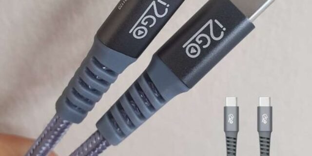 Cabo USB-C + USB-C I2GO 2m 3A Nylon Trançado Chumbo – I2GO PRO