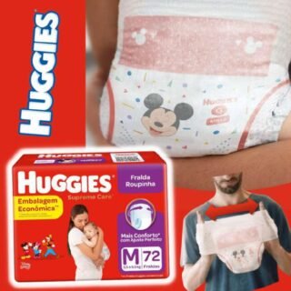 Fralda Huggies Supreme Care Roupinha M – 72 fraldas