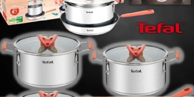 Jogo de Panelas 4 Peças Tefal Opti’space em Inox com Fundo Triplo