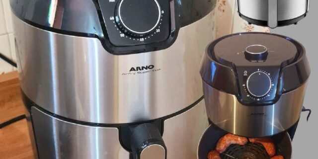 Fritadeira Elétrica sem óleo AirFry Super Inox, Arno