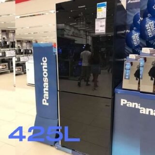 Geladeira Panasonic Frost Free 425L Black Glass