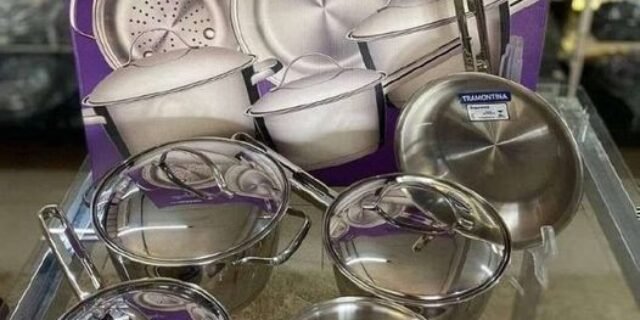 Jogo de Panelas com Fundo Triplo 5 Peças Tramontina Inox