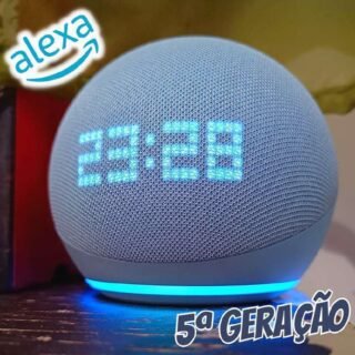 Echo Dot 5ª geração com Relógio (2 Cores)