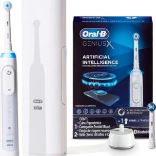 Oral-B Genius X Bivolt – Escova Elétrica Recarregável + 2 Refis Sensi Ultrafino E Crossaction