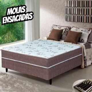 Cama Box Conjugada Casal Umaflex New Florença com Molas Ensacadas 55x138x188cm