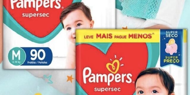 Fralda Pampers Supersec M – 180 Unidades