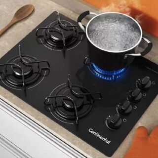 Cooktop 4 Bocas Continental a Gás GLP Preto – KC4GP