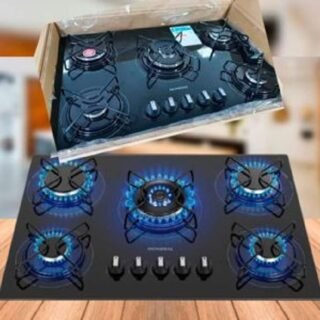 Cooktop a Gás, 5 Bocas, Mondial, Preto/Inox, Bivolt – CTG-02