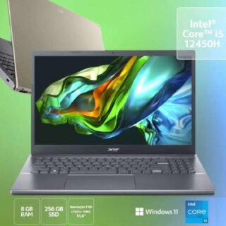 Notebook Acer Aspire 5 A515-57-53Z5 Intel Core i5 12ªgen Windows 11 Home 8GB 256GB SSD 15.6”