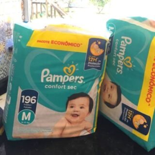 Fralda Pampers Confort Sec M 196 Unidades
