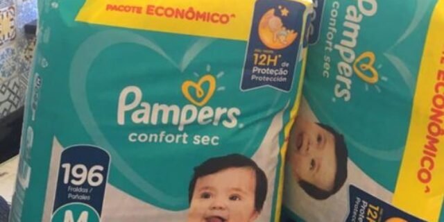 Fralda Pampers Confort Sec M 196 Unidades
