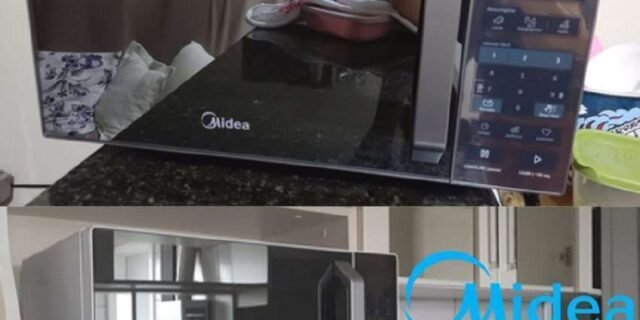 Forno Micro-ondas 27L Prata Espelhado Midea LED 127V