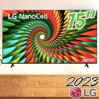 Smart TV 75″ 4K LG NanoCell 75NANO77SRA Bluetooth, ThinQ AI, Alexa, Assistente, Airplay, 3 HDMIs