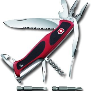 Canivete Victorinox Ranger Grip 174 Handyman, Vermelho e Preto, 17 funções