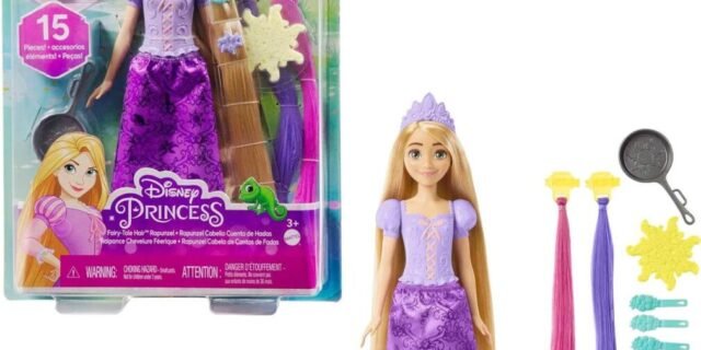 Disney Princesa Boneca Rapunzel Cabelo de Contos de Fadas