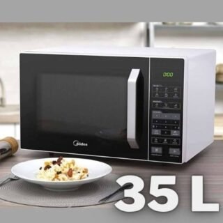 Forno Micro-ondas 35l Branco E Preto Midea 127v Mxsa35p1