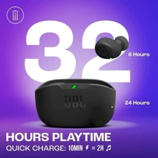 Fones de ouvido sem fio TWS JBL Wave Buds – Preto – JBLWBUDSBLK