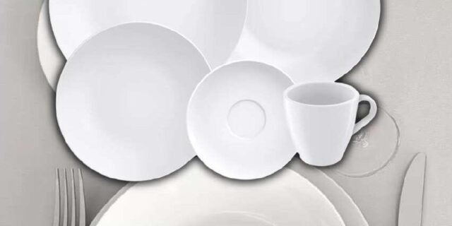 Aparelho de Jantar e ChA 20 Peças Tramontina de Porcelana Branco Redondo Silvia