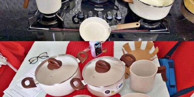 Jogo de Panelas 6 Peças Ceramic Life Smart Plus Brinox – Vanilla