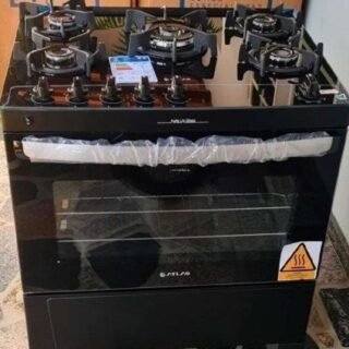 Fogão Atlas 5 Bocas preto Atenas Glass com Acendimento automático – Bivolt