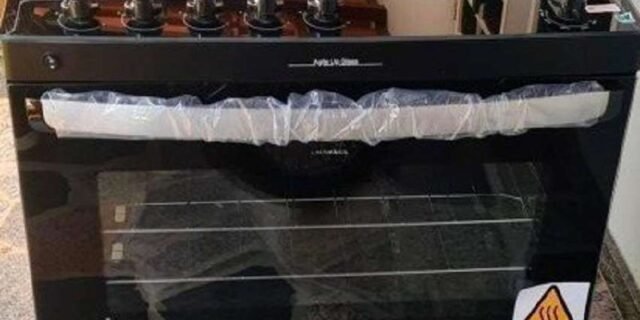 Fogão Atlas 5 Bocas preto Atenas Glass com Acendimento automático – Bivolt