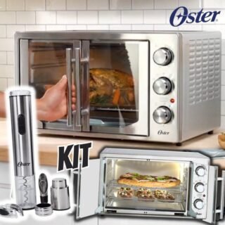 Kit Forno e Fryer French Door com Kit para Vinho Oster – 127V