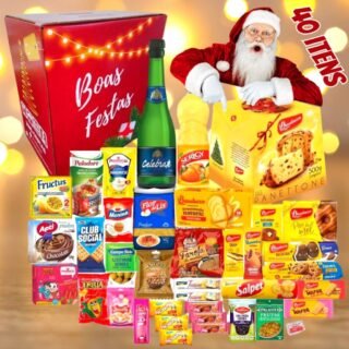 Cesta De Natal Grande 40 Itens Com Itens Da Bauducco Panetone – JWS CESTAS