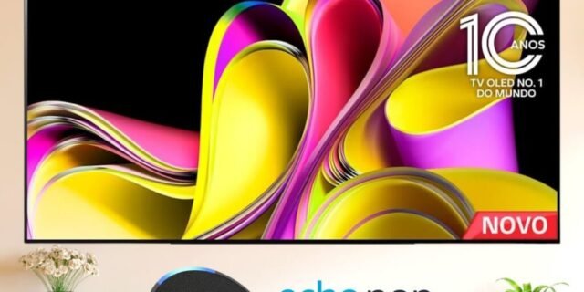 Smart TV 55″ 4K LG OLED55B3PSA + Echo Pop