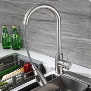 Torneira de Cozinha Gourmet Spray Ducha Extensível Escovado – Mm House