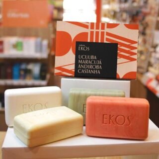 Sabonete em Barra Puro Vegetal Cremoso Ekos (ucuuba, maracujá, andiroba e castanha)- 4 un. de 100 g