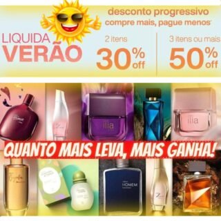DESCONTO PROGRESSIVO + CUPOM DE 15% – LEVE 3 OU MAIS itens com 50% desconto