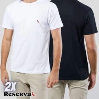 Kit 2 Camisetas Brasa Pica Pau Bordado Reserva