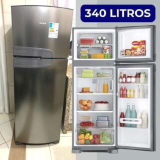 Geladeira Duplex Consul 340L Frost Free Inox 10V