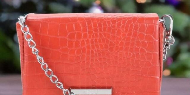 Bolsa Santa Lolla Mini Bag Croco Alça Corrente Feminina (2 Cores)