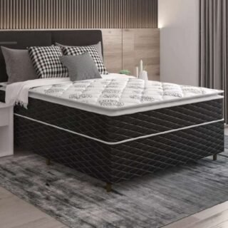 Cama Box Casal (Box + Colchão) Umaflex – de Molas Ensacadas 51cm de Altura Duomo