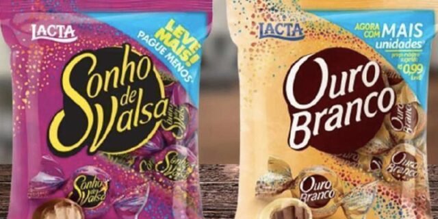 Pacote De Bombom Chocolate Ouro Branco ou Sonho de Valsa 1kg