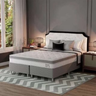 Cama Box com Colchão Queen Sigma Molas Ensacadas