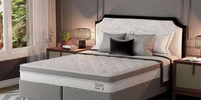 Cama Box com Colchão Queen Sigma Molas Ensacadas