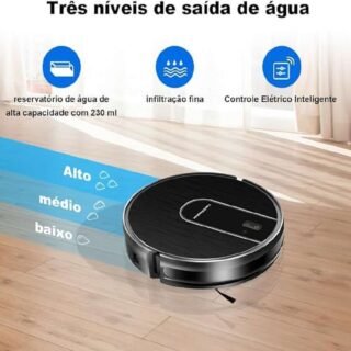Robô Aspirador Liectroux L200 Aspira Passa Pano em Simultâneo Automático Inteligente Bivolt Volta a Carregar Sozinho Compatível com Alexa