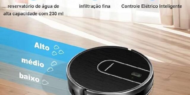 Robô Aspirador Liectroux L200 Aspira Passa Pano em Simultâneo Automático Inteligente Bivolt Volta a Carregar Sozinho Compatível com Alexa