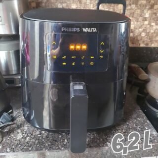 Philips Walita Preta Fritadeira Airfryer Essential XL Digital, 6.2L