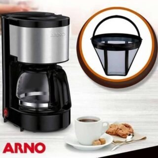Cafeteira Elétrica Arno Perfectta Inox CFPI 12 Xícaras – Preta