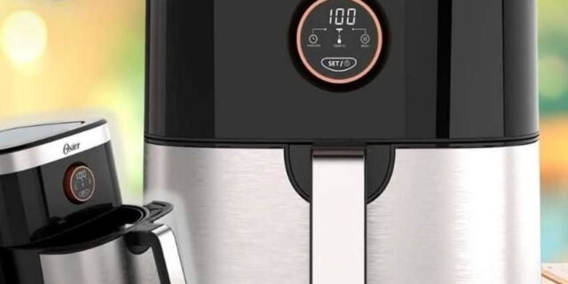 Fritadeira Oster Sem Óleo 2 Em 1 Black, 4,8l, 220v, Inox/preto, 1500w, Ofrt660