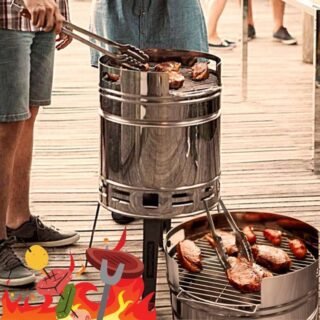 Churrasqueira Inox a Carvao Tramontina