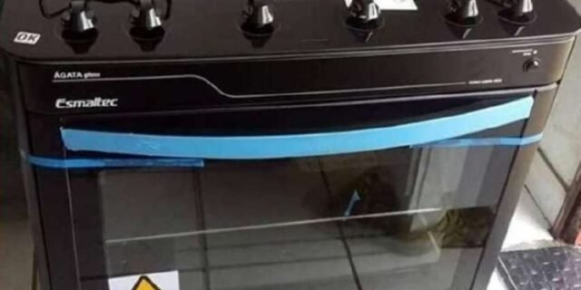 Fogão 5 Bocas Esmaltec Preto – Acendimento Automático Agata Glass