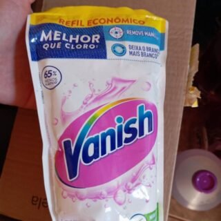 Vanish Tira Manchas Em Gel Crystal 500Ml Refil Econômico Para Roupas Brancas