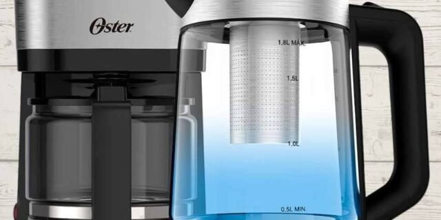 Kit Chaleira Elétrica Oster Tea E Cafeteira Inox Compacta