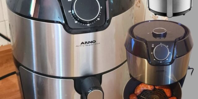 Fritadeira Elétrica sem óleo AirFry Super Inox, Arno