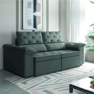 Sofá Retrátil 2 Lugares 1,50m Inglaterra Suede